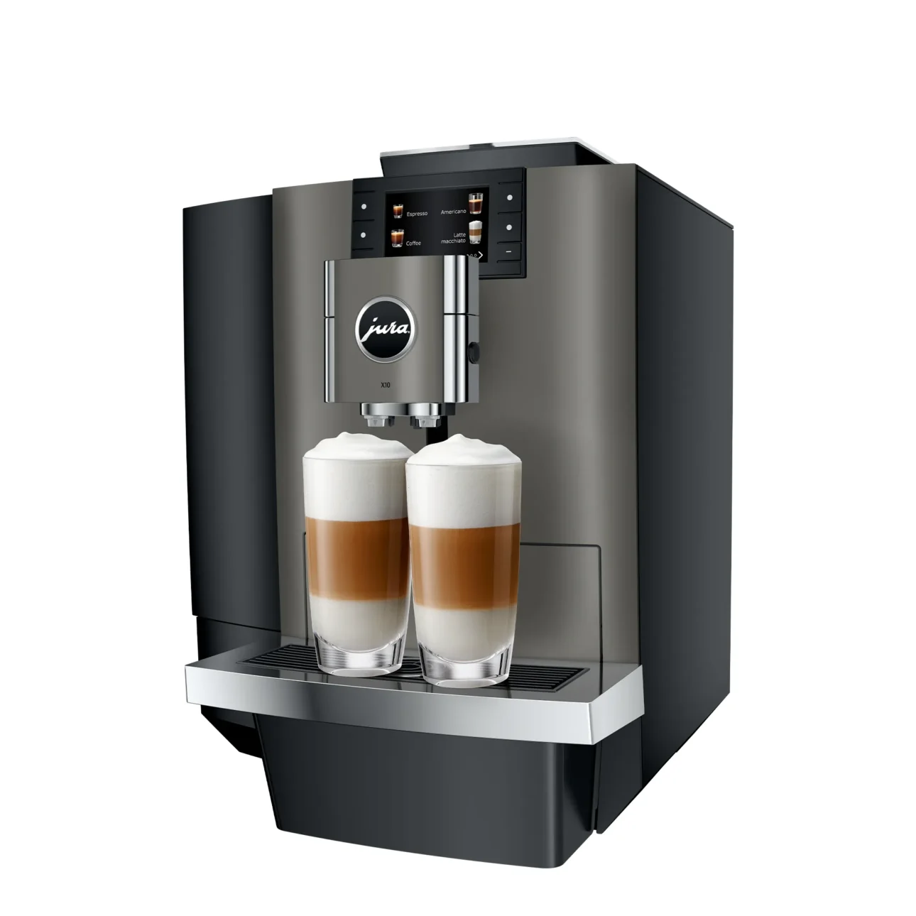 JURA X10 bean-to-cup coffee machine for office espresso, lattes, and specialty drinks